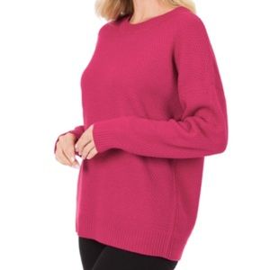 CLEARANCE- Zenana Scoop Neck Sweater